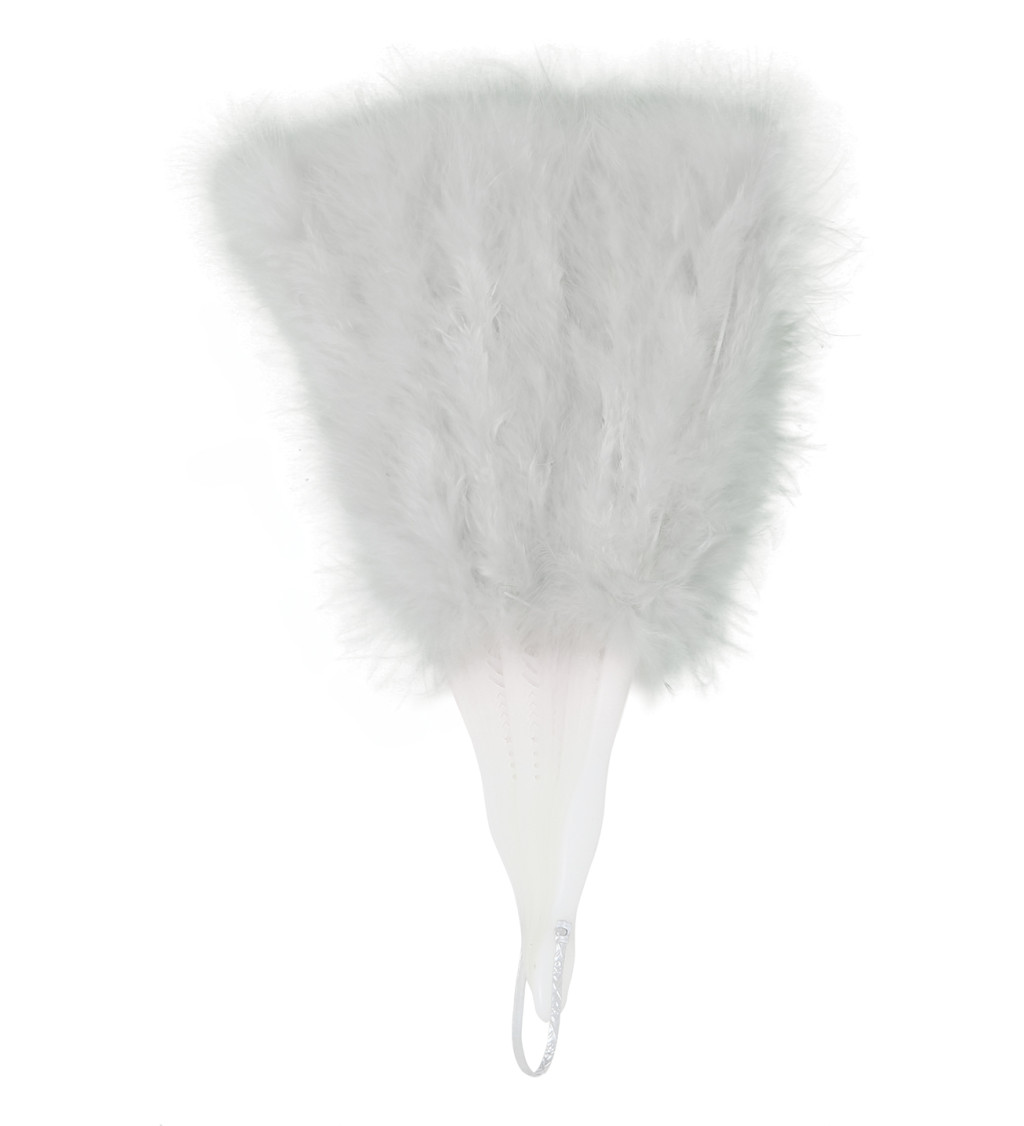 Peříčkový vějíř - bílý