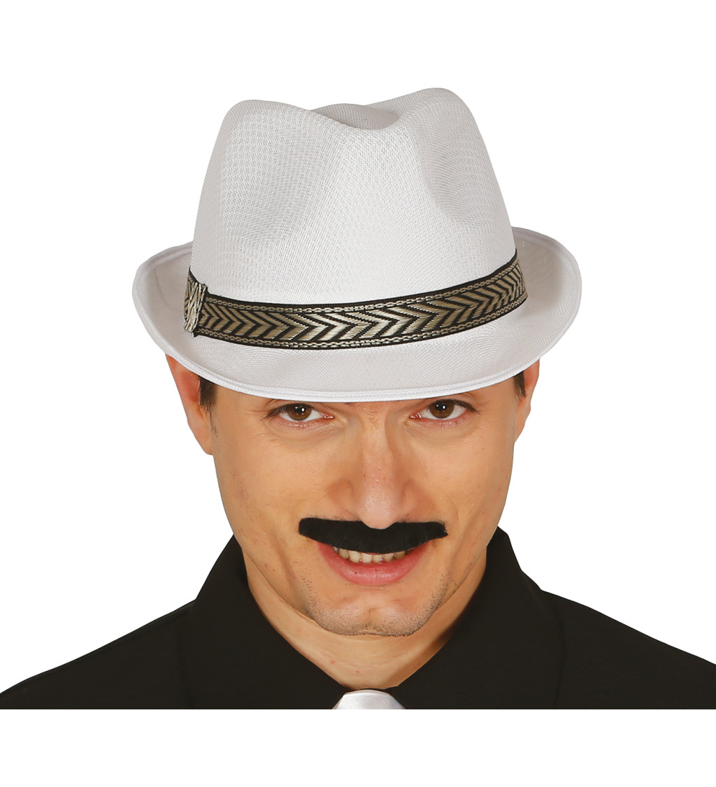 Gangsterský klobouk - bílý