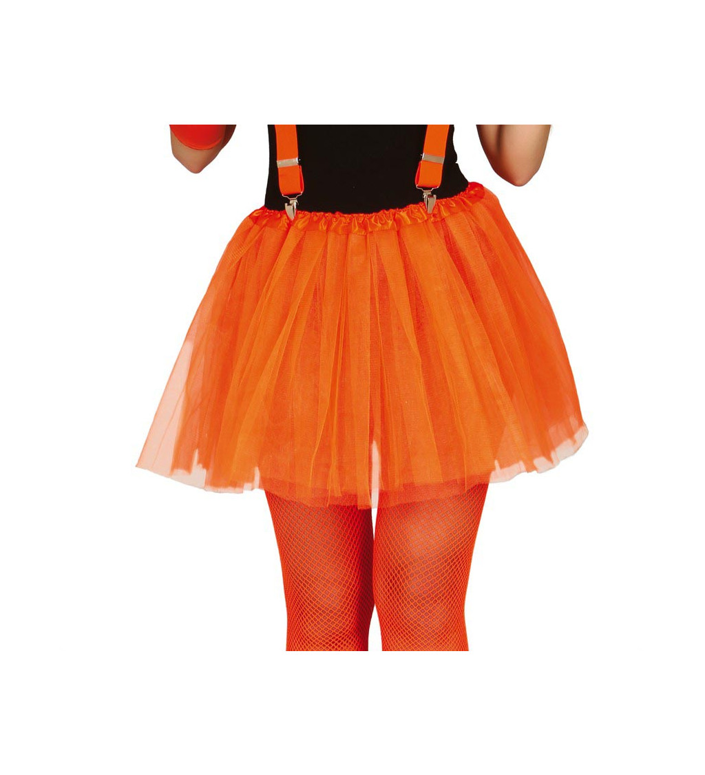 Neonově oranžová - tutu sukně