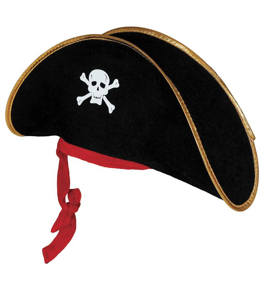 Sametový - pirátský klobouk