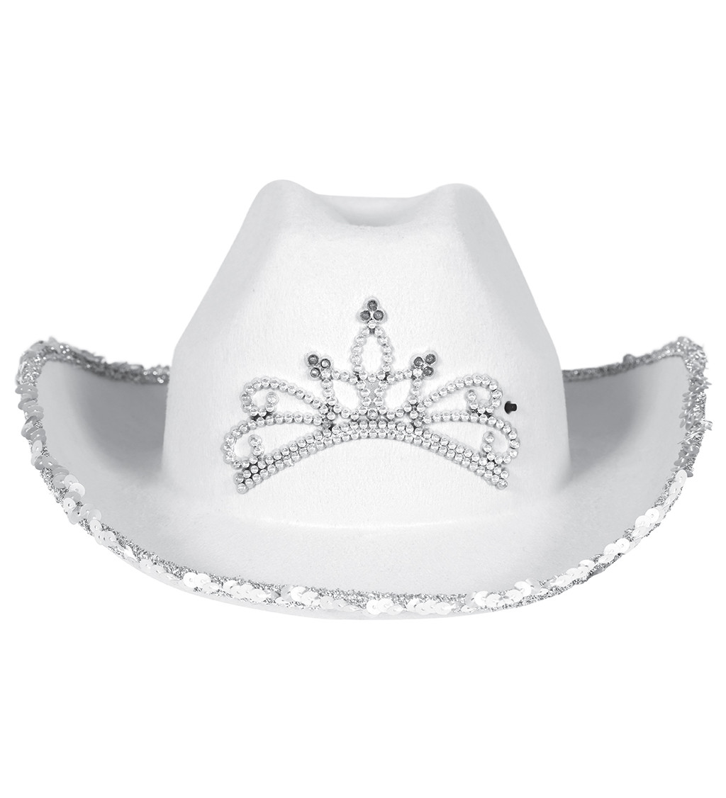Filcový kovbojský klobouk - bílí