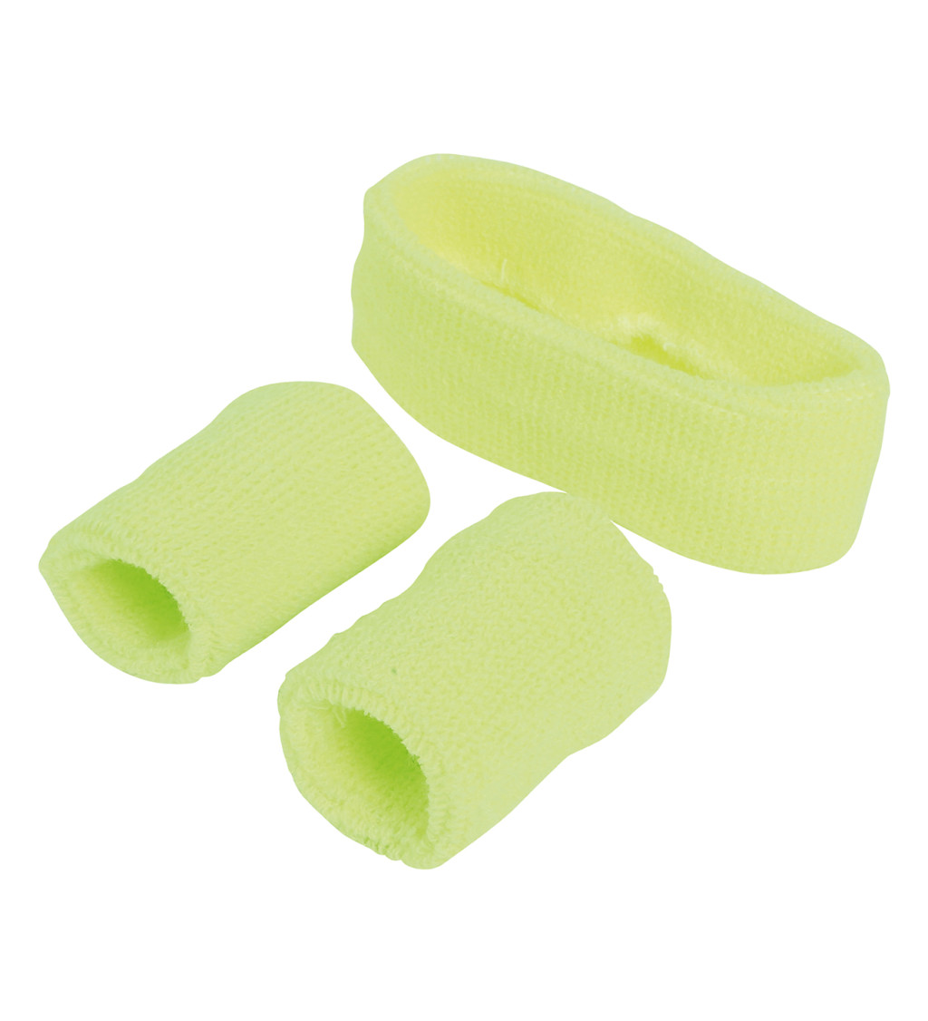 Sada - 2 potítka a čelenka žlutá