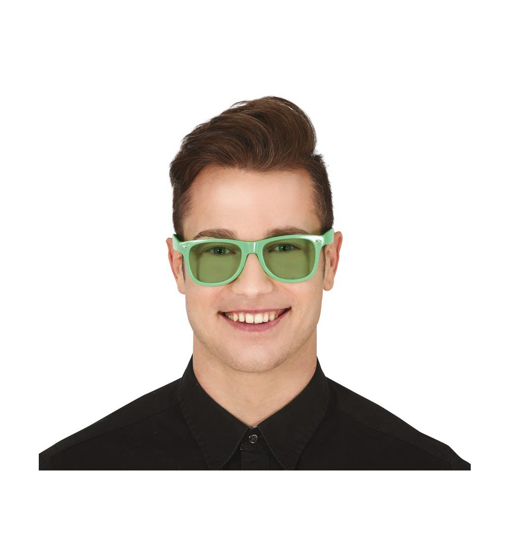 Zelené brýle - se zelenými skly