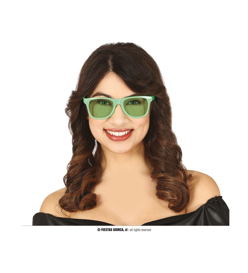 Zelené brýle - se zelenými skly