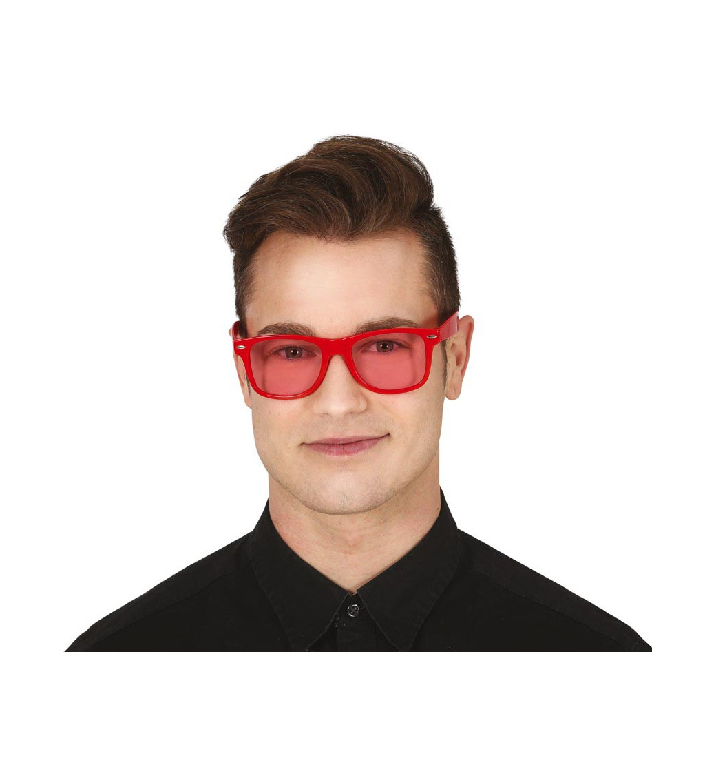 Červené brýle - s červenými skly