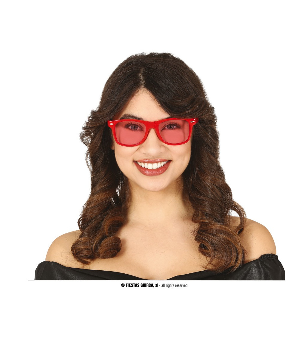Červené brýle - s červenými skly