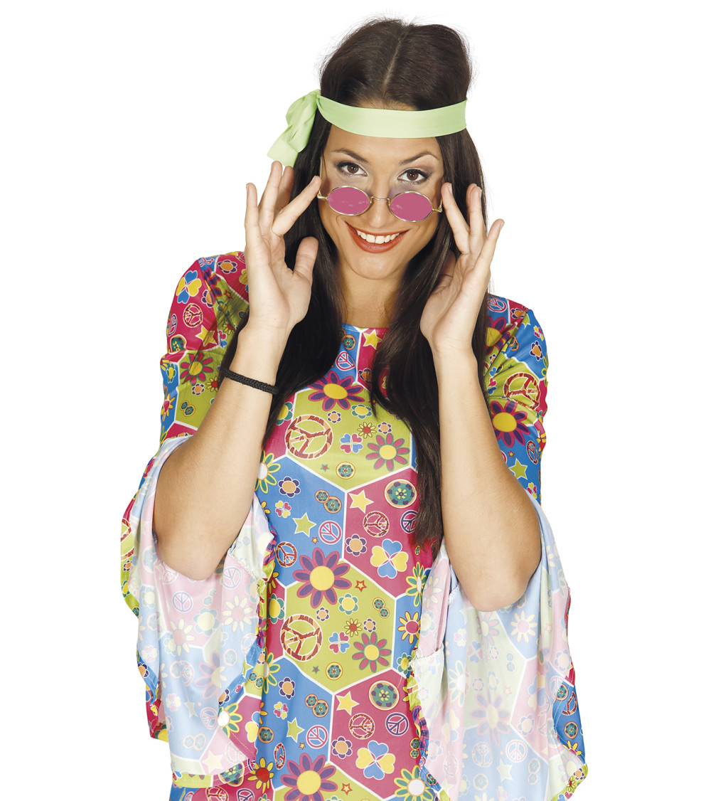 Brýle - hippie růžové