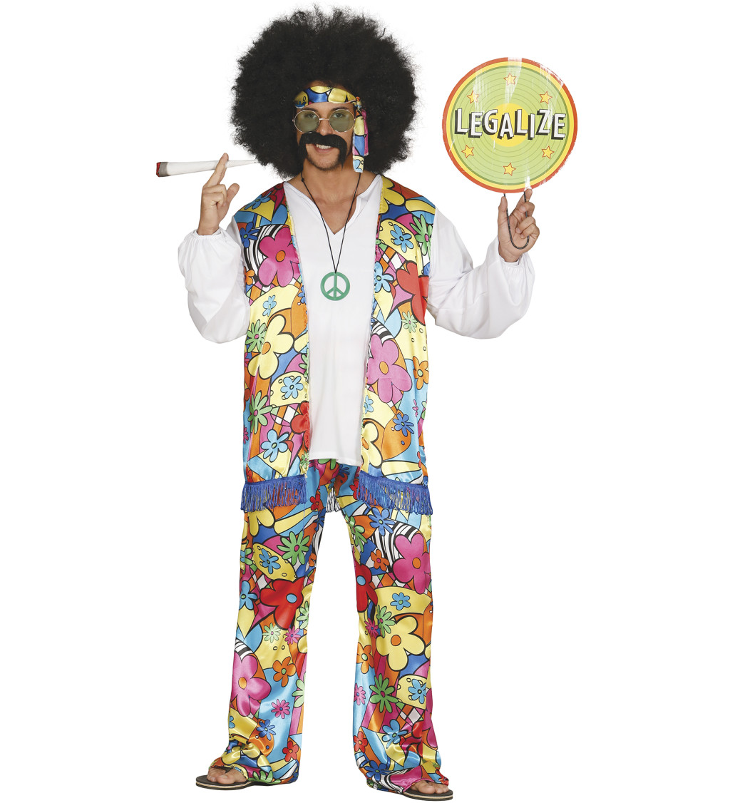 Pánský kostým - Duhový hippie