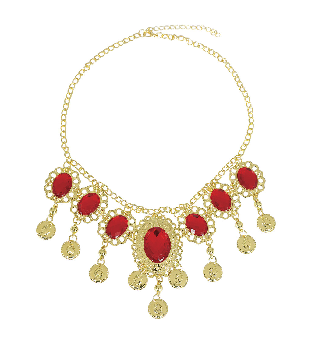 Náhrdelník - s červenými rubíny