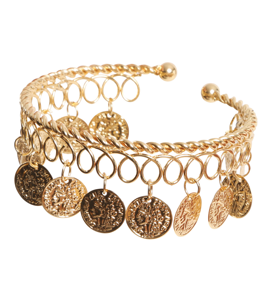 Náramek - s kovovými mincemi