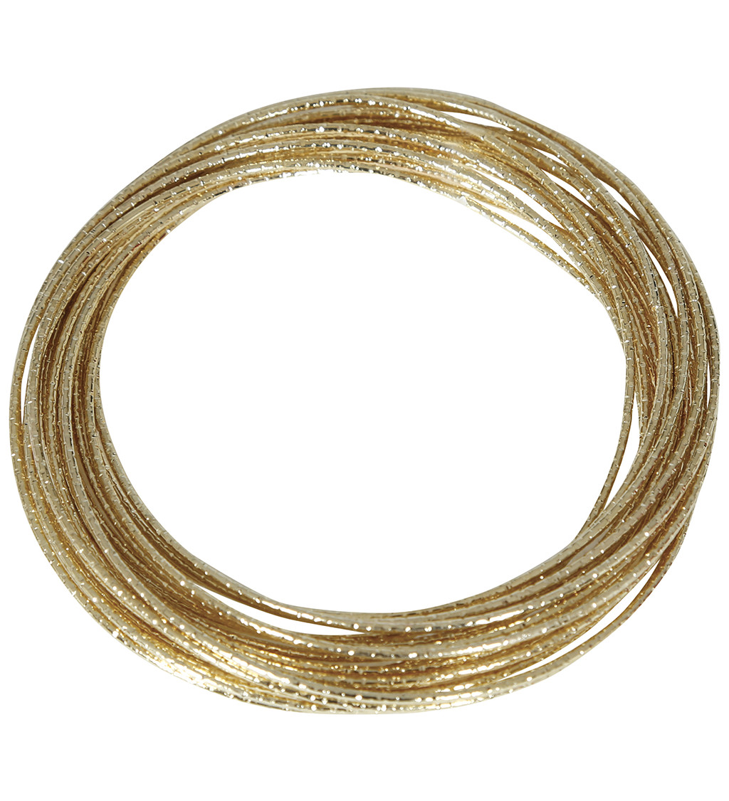 Náramek z 20 náramků - zlatý