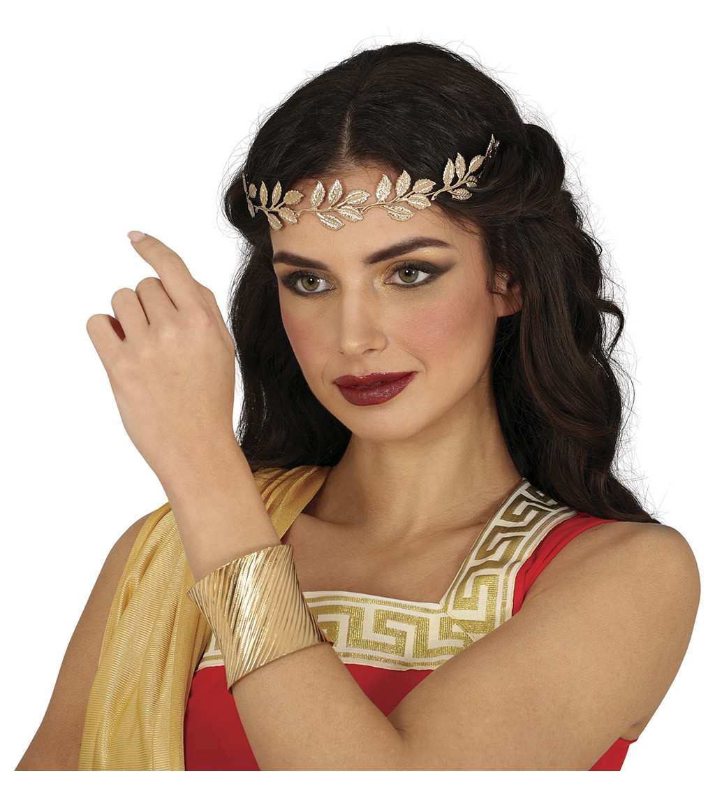 Kovový náramek - zlatý, široký