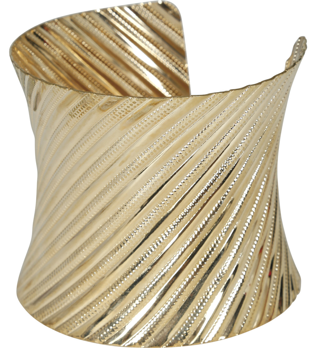 Kovový náramek - zlatý, široký