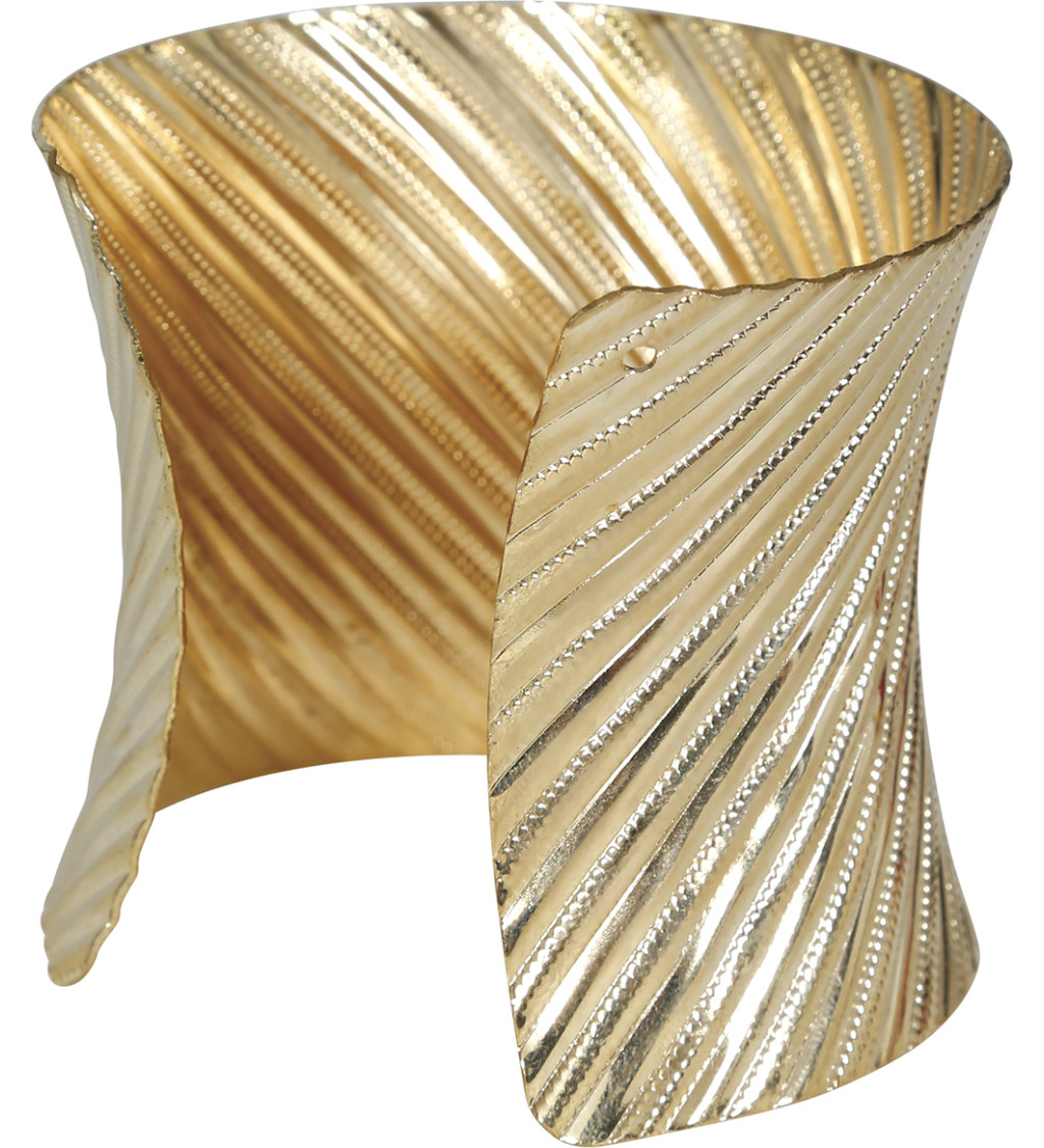 Kovový náramek - zlatý, široký