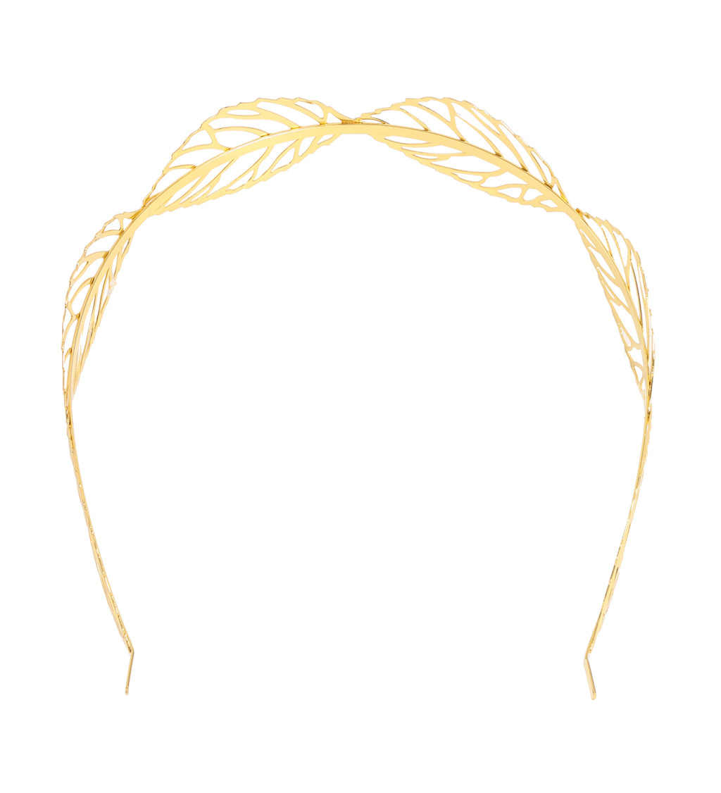 Kovová korunka - se zlatými listy