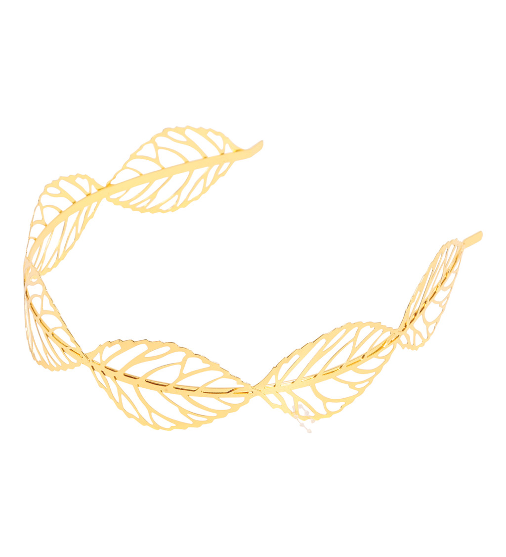 Kovová korunka - se zlatými listy