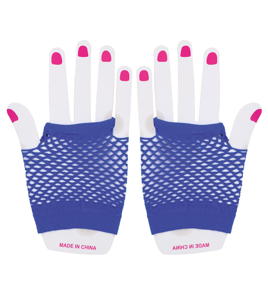 Síťované rukavice - modré