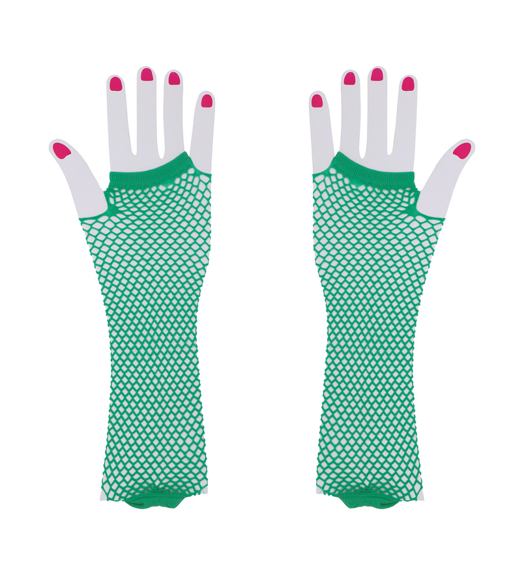 Síťované rukavice - zelené