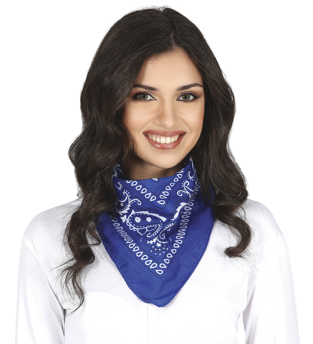 Modrý - džínový šátek