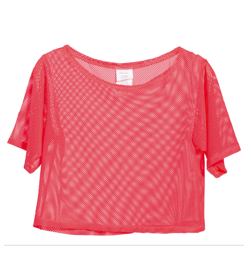 Neonově růžové - síťované tričko