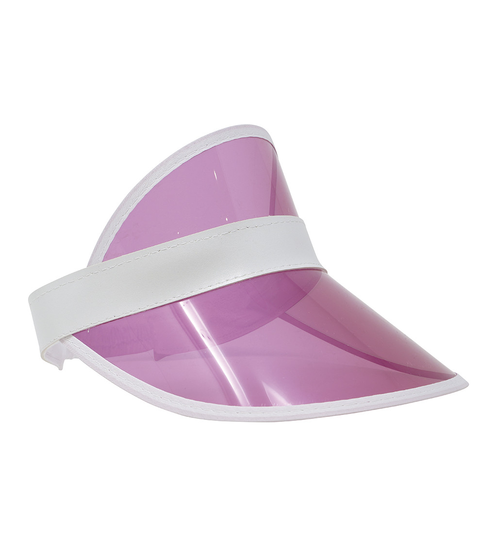 Kšiltovka z 80. let - průhledná růžová