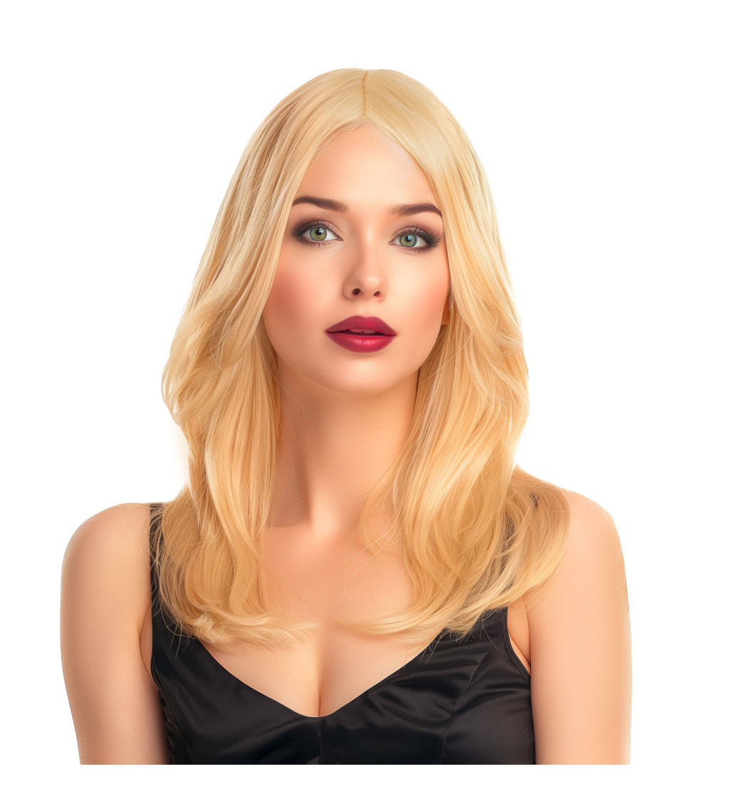 Paruka dámská vlnitá, blond