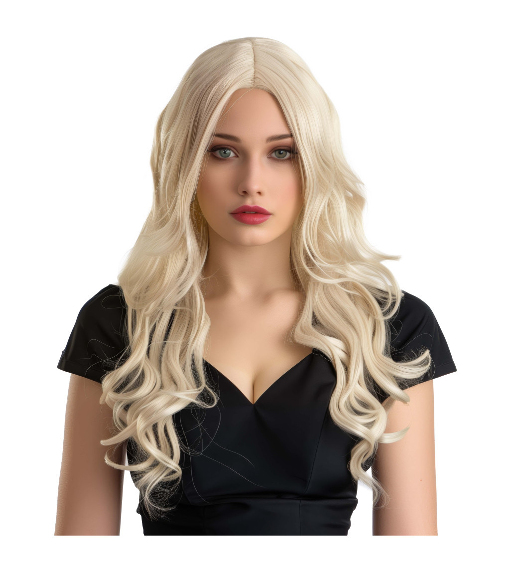 Paruka dámská vlnitá Hollywood, blond