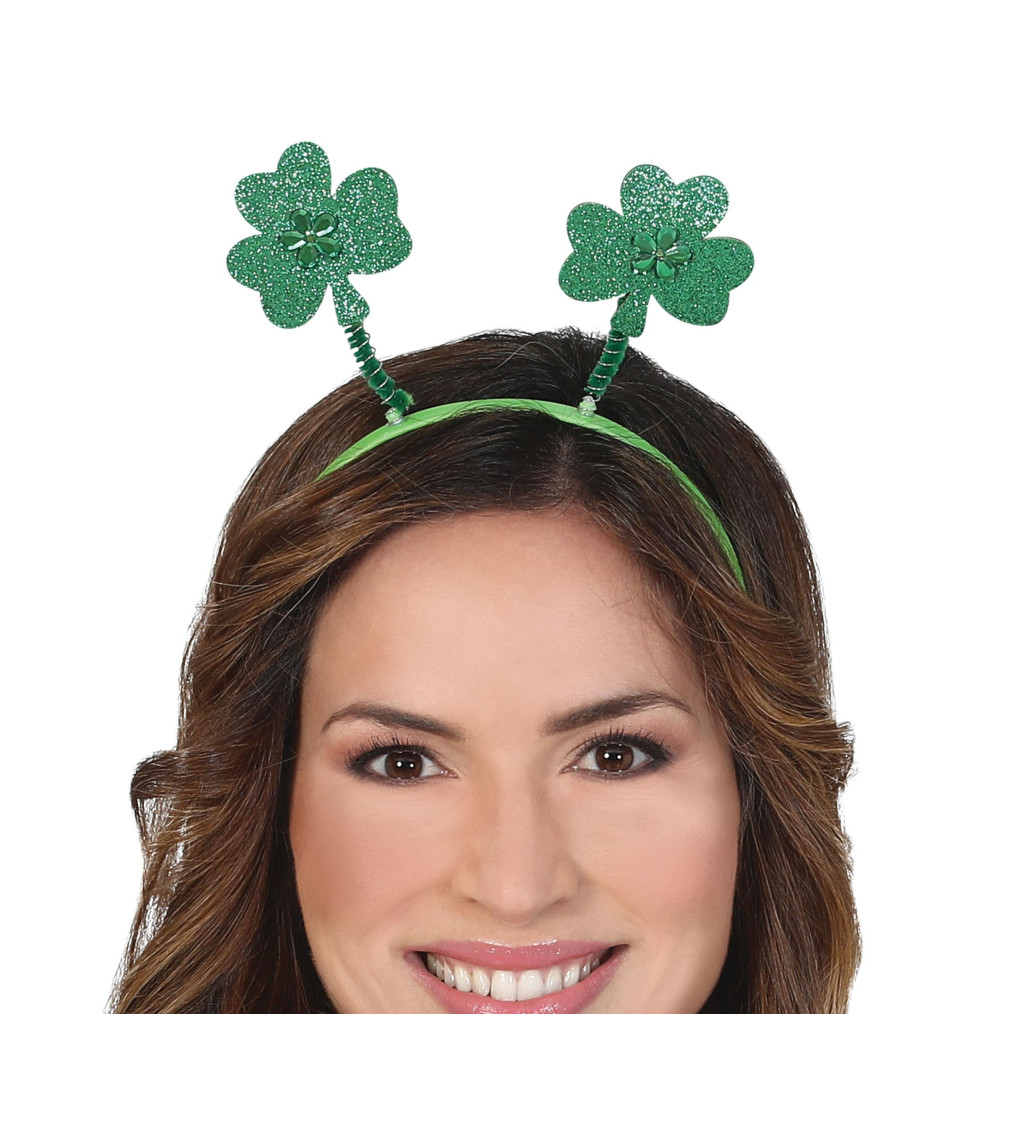 Čelenka s trojlístkem - na Den svatého Patrika