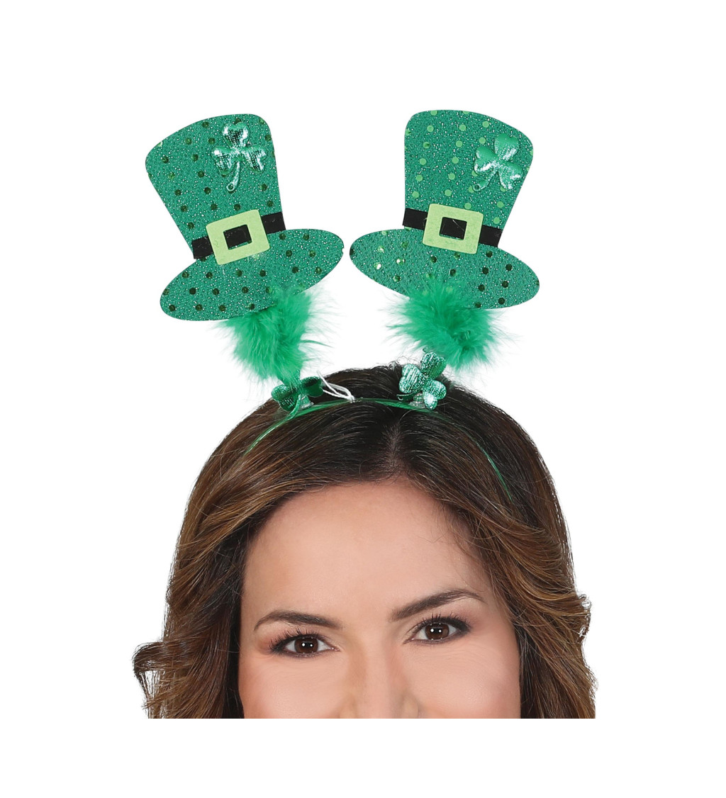 Čelenka s cylindrem - na Den svatého Patrika