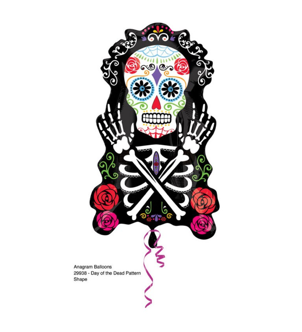 Fóliový velký balónek - Den mrtvých