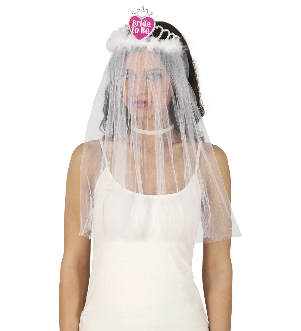Svatební závoj - se srdíčkovou tiárou