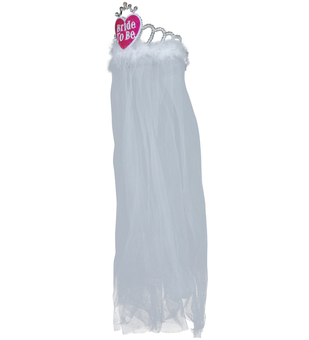 Svatební závoj - se srdíčkovou tiárou