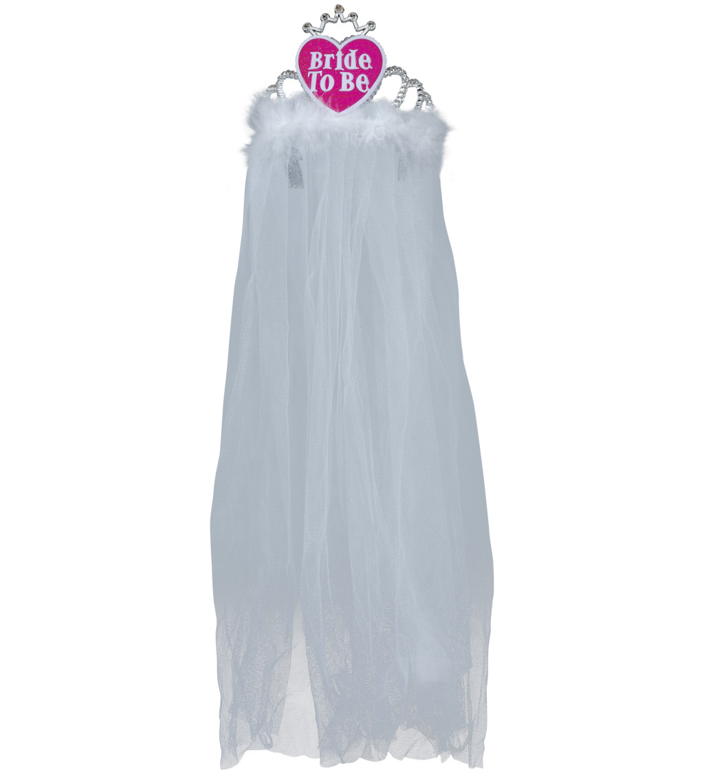 Svatební závoj - se srdíčkovou tiárou