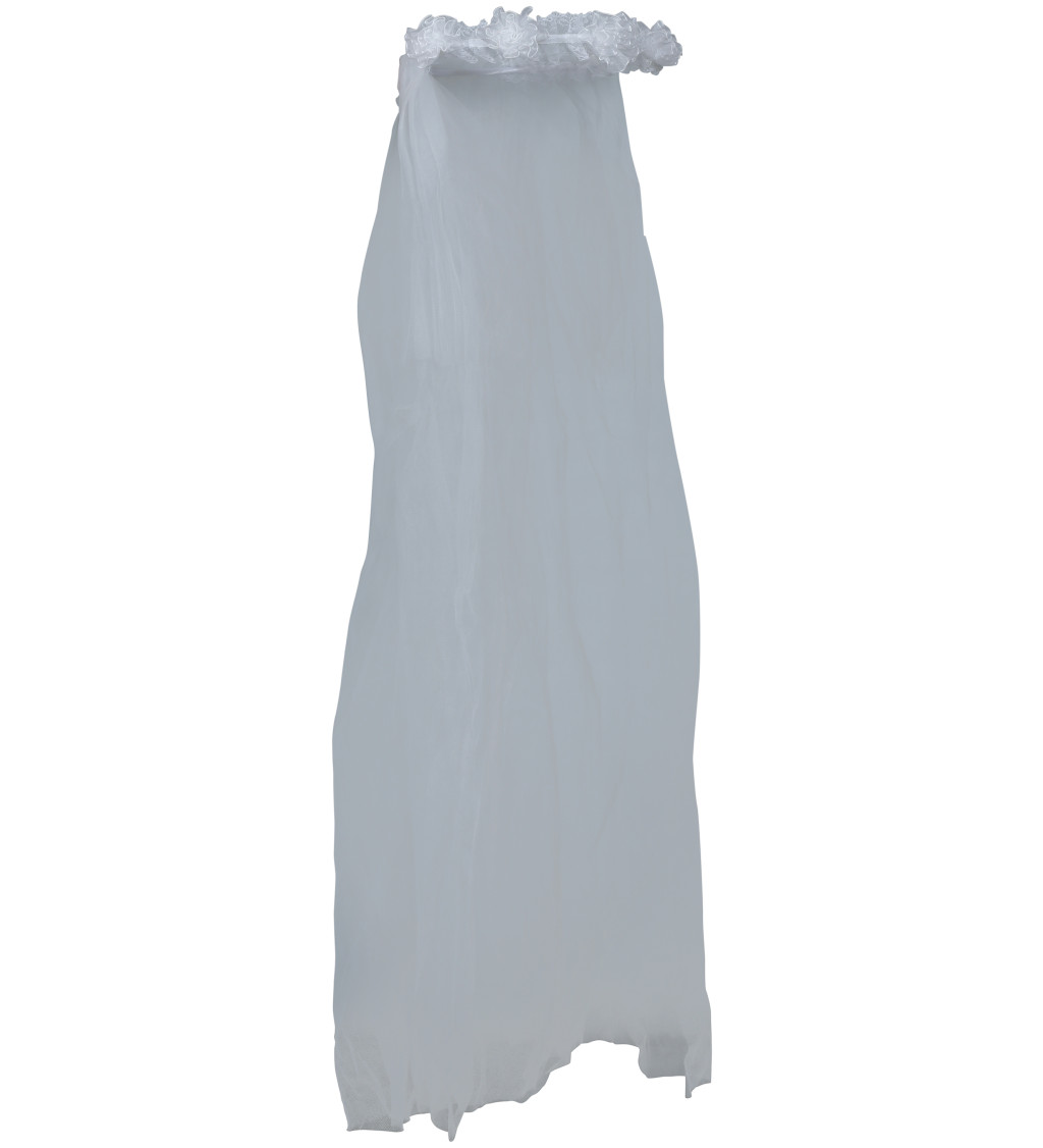 Svatební závoj - s květinovou korunkou