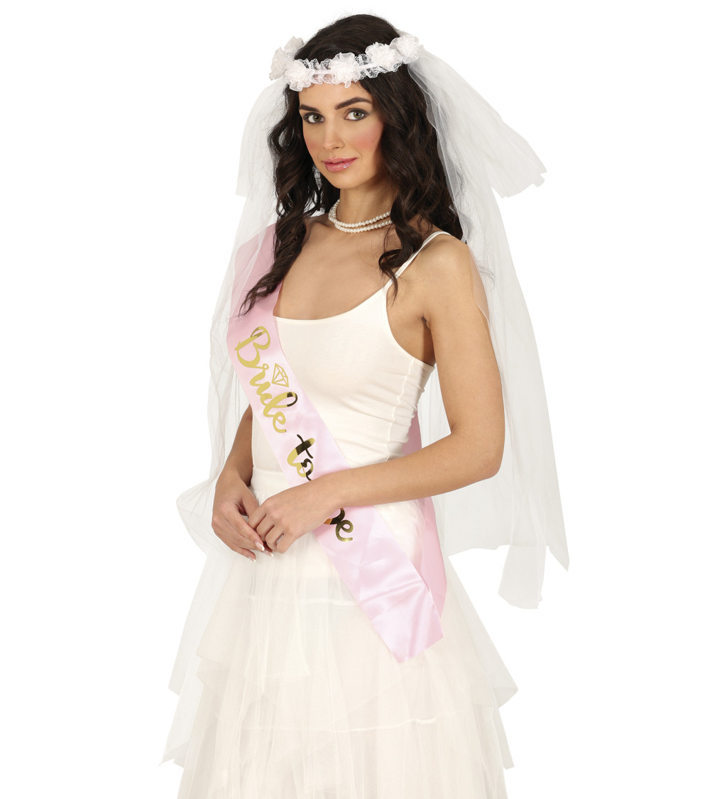 Svatební závoj - s květinovou korunkou