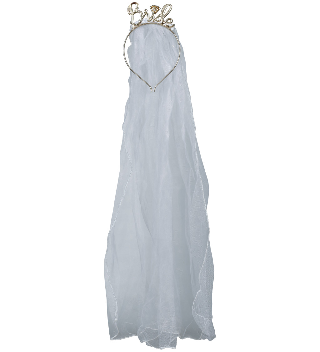 Závoj nevěsty - s plastovou tiárou