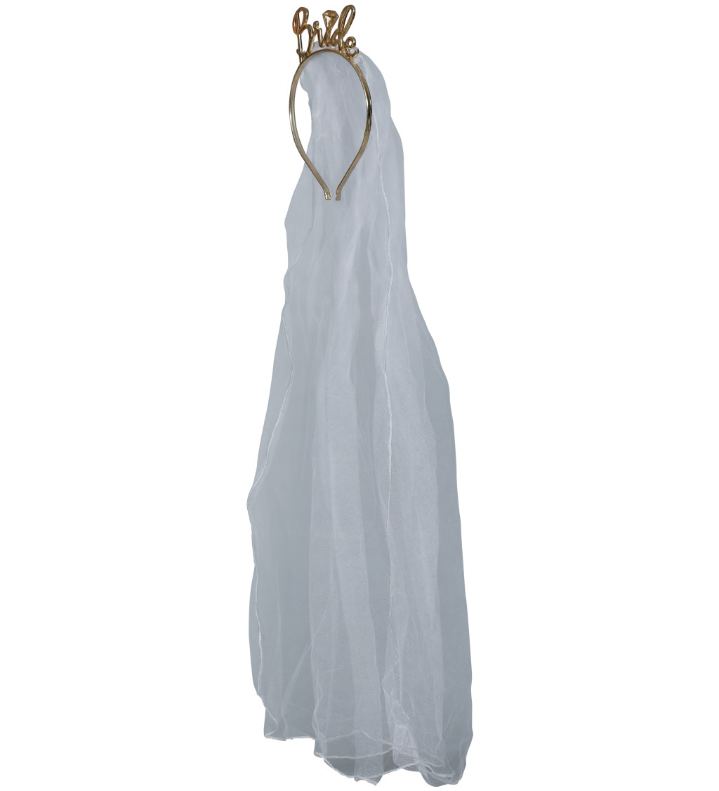 Závoj nevěsty - s plastovou tiárou