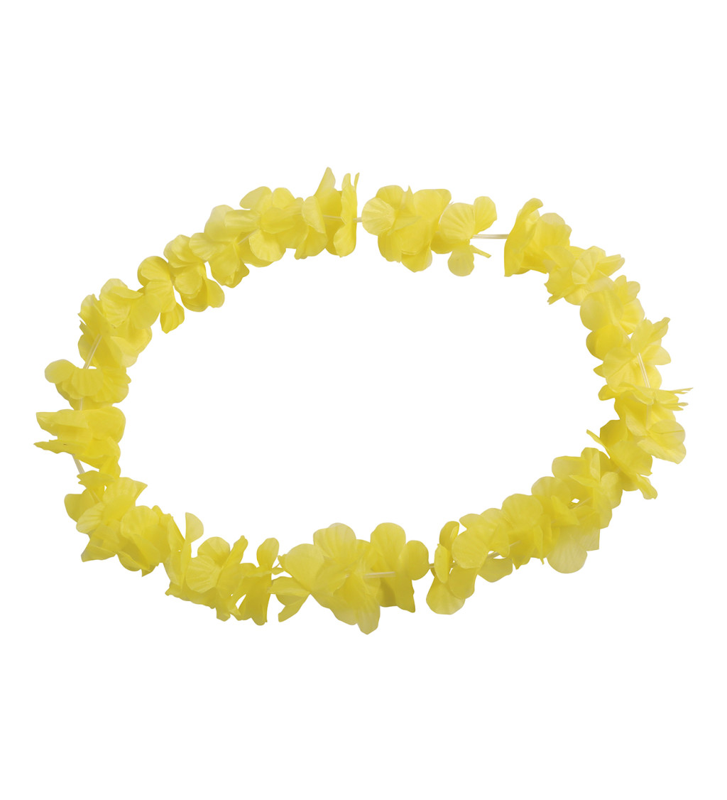 Havajský náhrdelník - žlutý