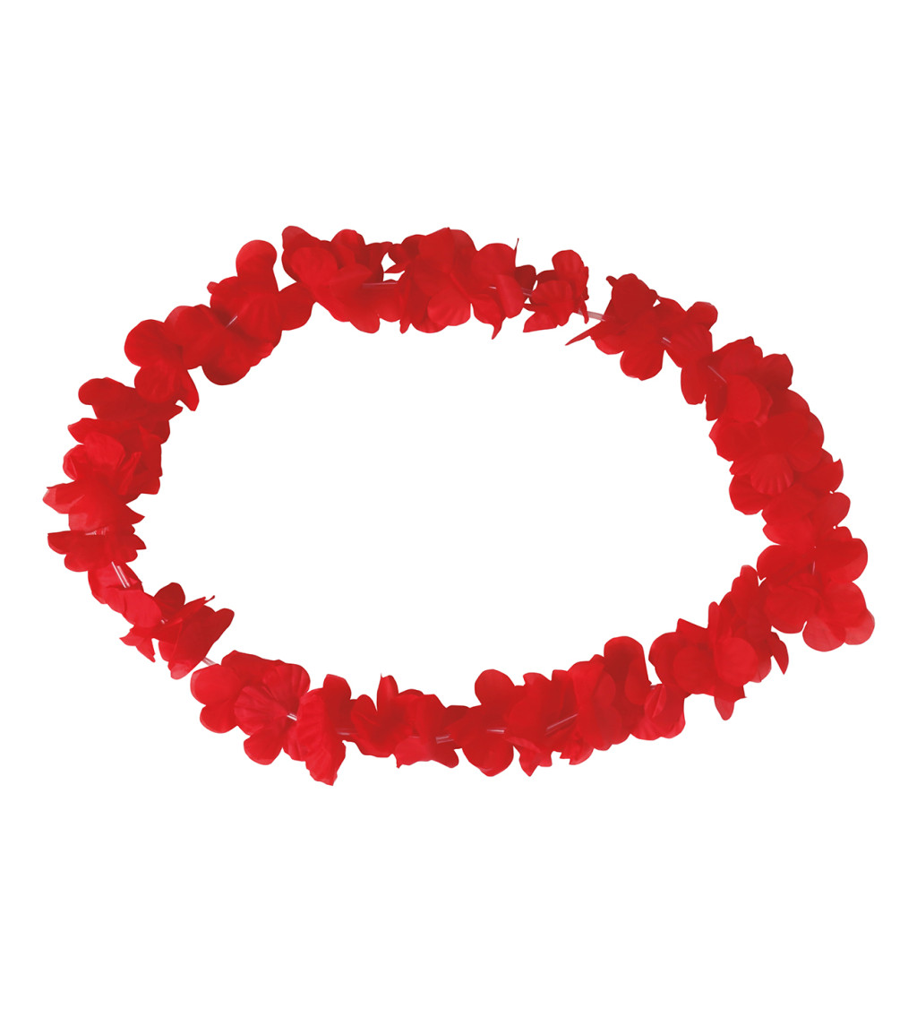 Havajský náhrdelník - červený