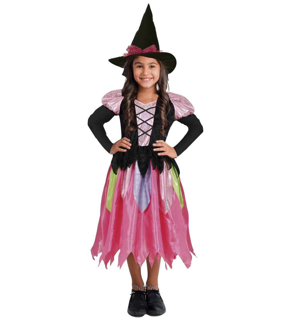 Dětský kostým třpytivá čarodějnice