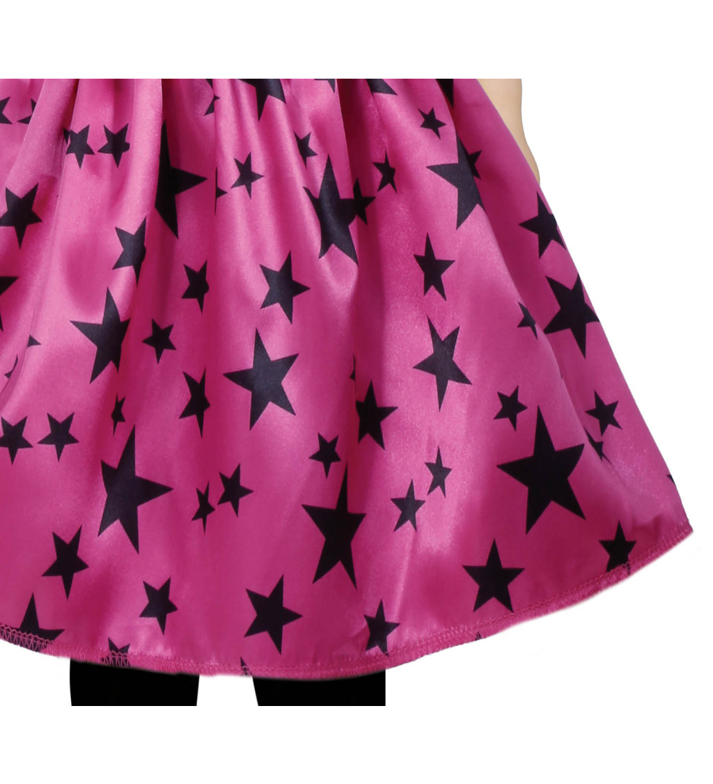 Dětský kostým čarodějnice s hvězdami