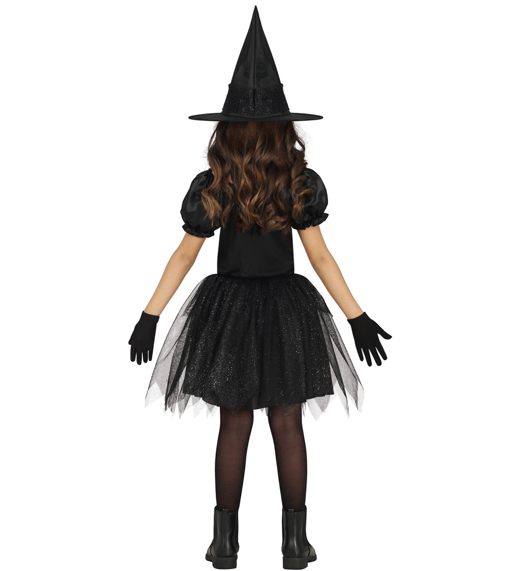 Dětský kostým stříbrná čarodějnice