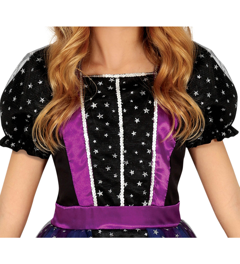 Dětský kostým čarodějnice s hvězdami