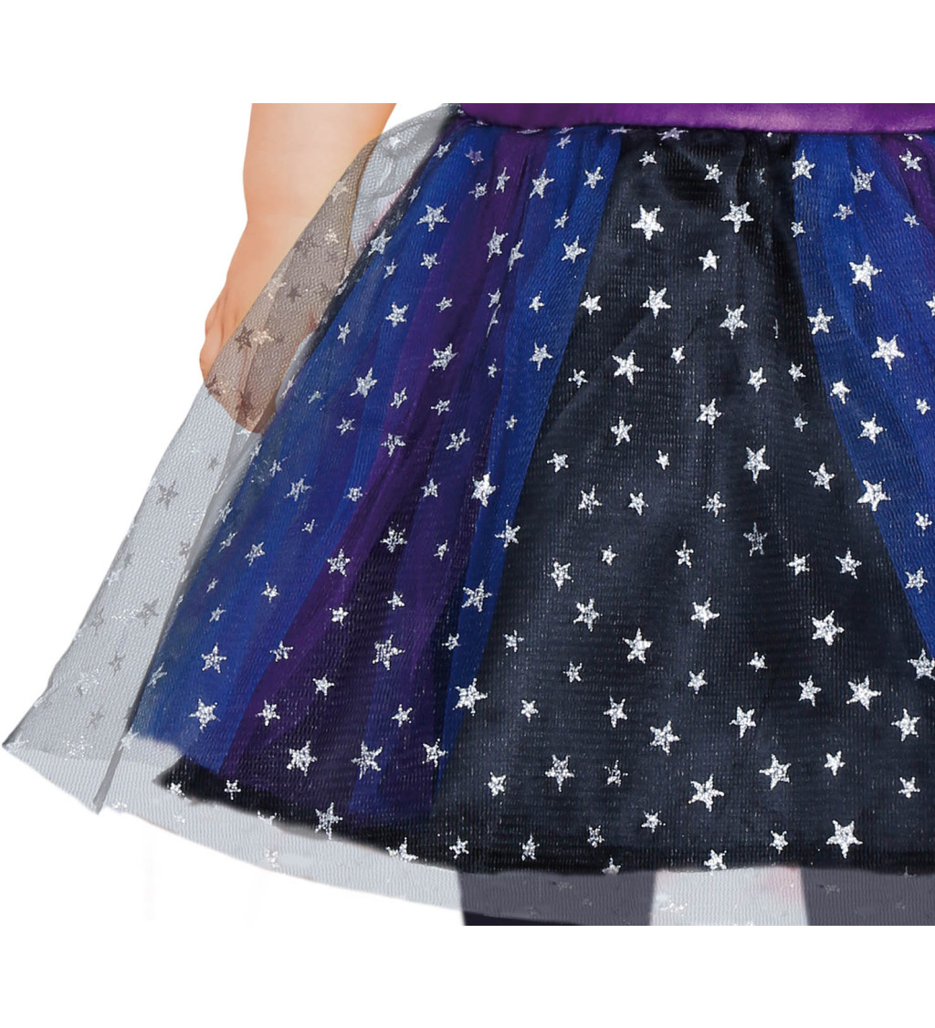 Dětský kostým čarodějnice s hvězdami