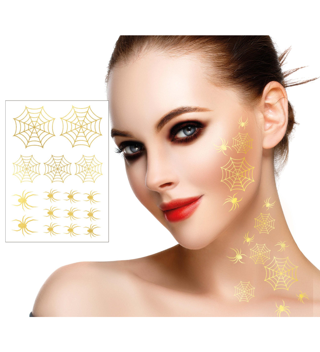 2 zlaté halloweenské tetovací archy