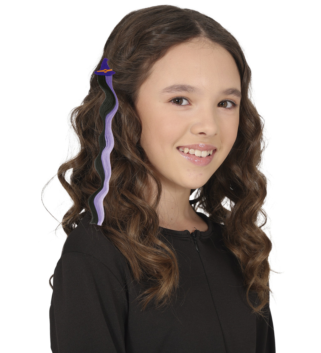 Fialovo-černý pramínek do vlasů