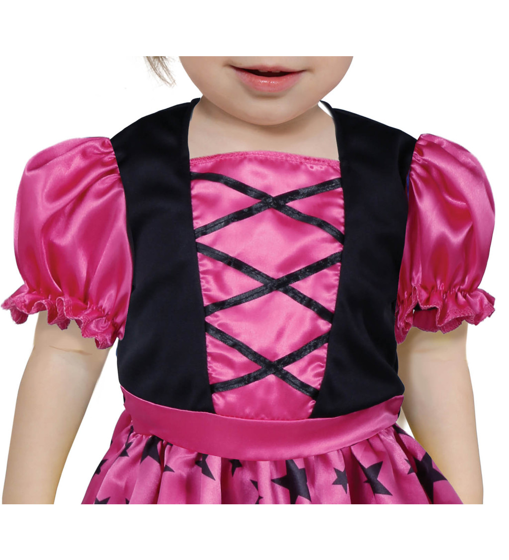 Dětský kostým čarodějnice s hvězdami 18–24 měsíců