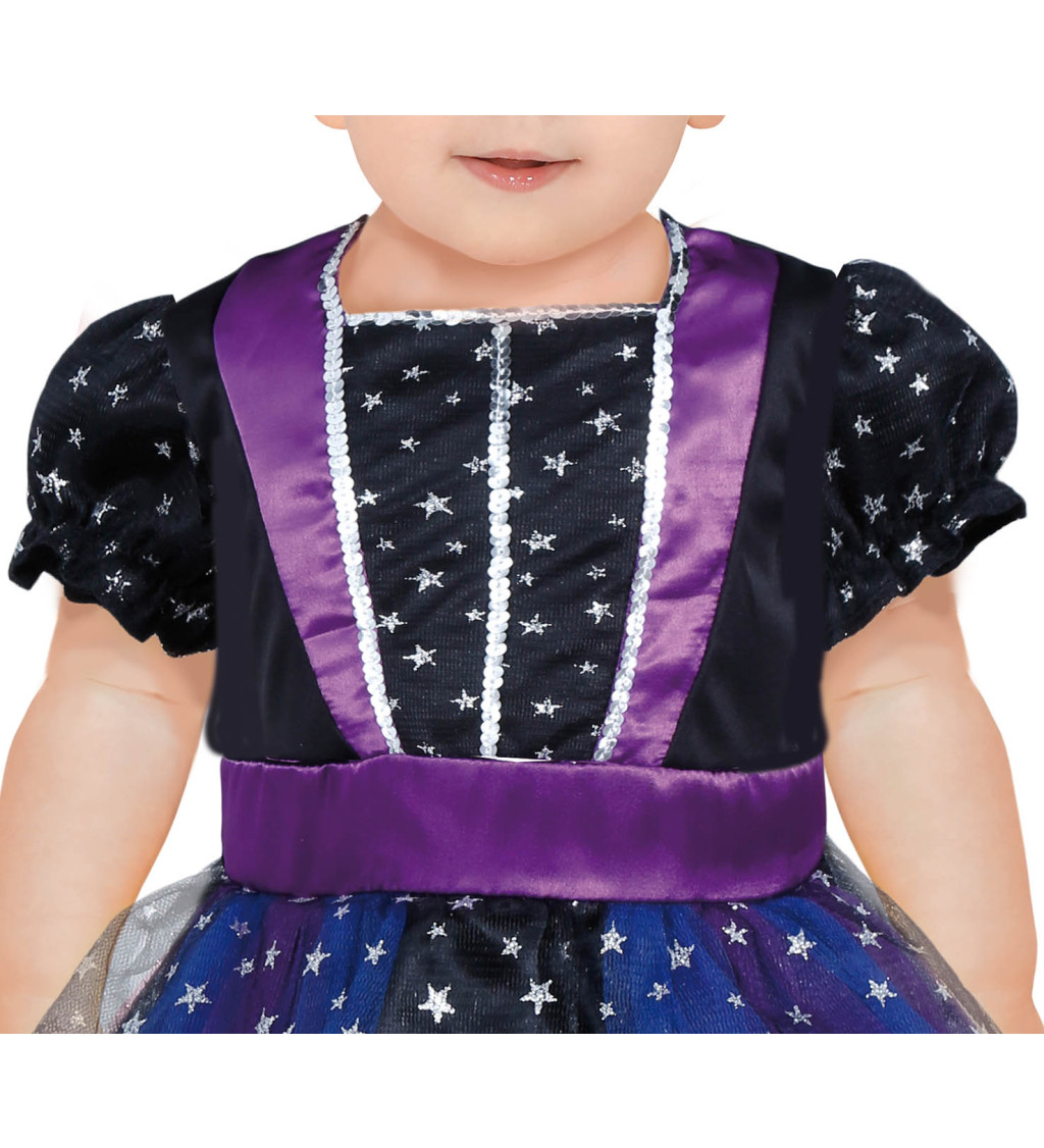 Dětský kostým čarodějnice s hvězdami 18–24 měsíců
