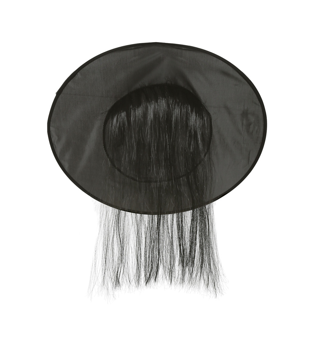 Čarodějnický klobouk s vlasy