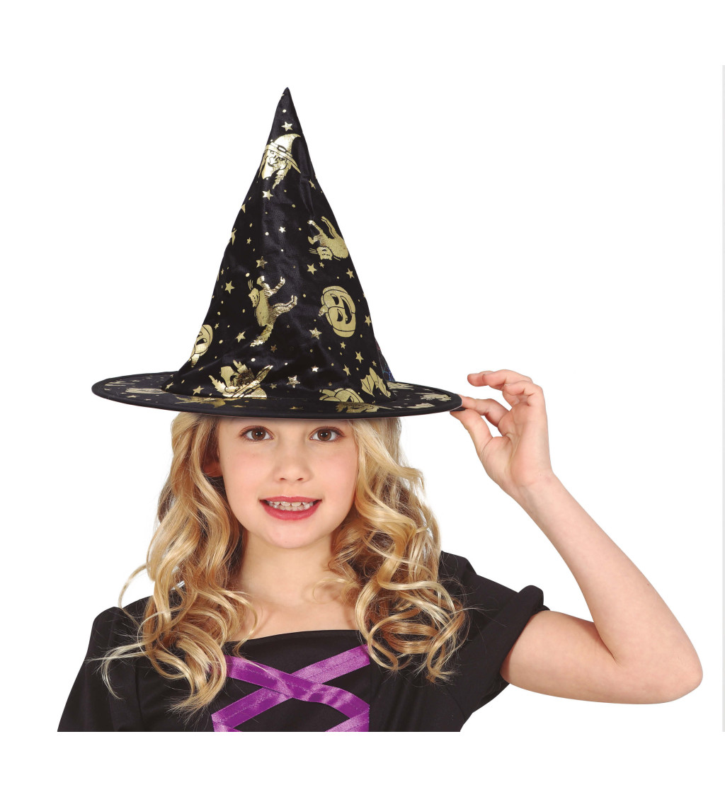 Černý čarodějnický klobouk